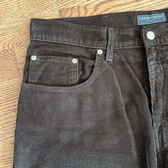 Saddlebred Chocolate Brown Corduroys 36x30 - Picture 4 of 5